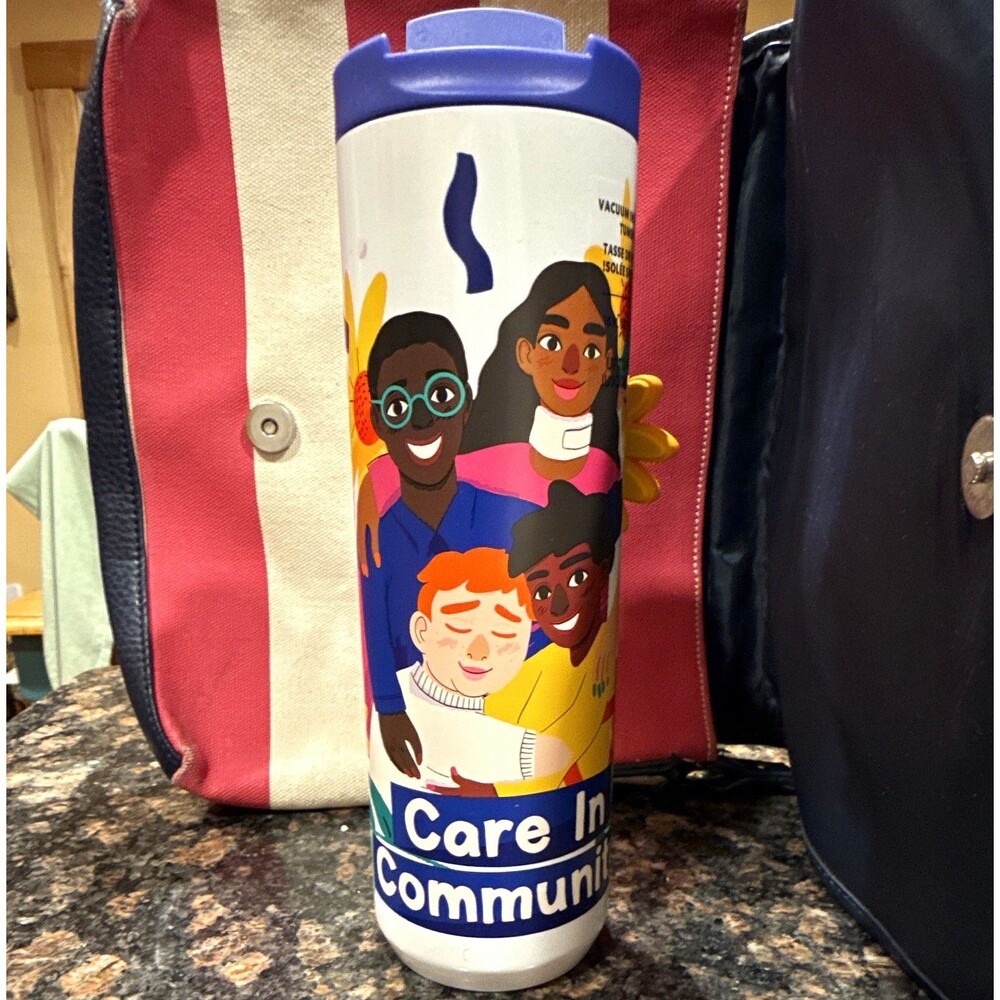 New Starbucks 24’ Care in Community Floral 16oz Vacuum Insulated Tumbler